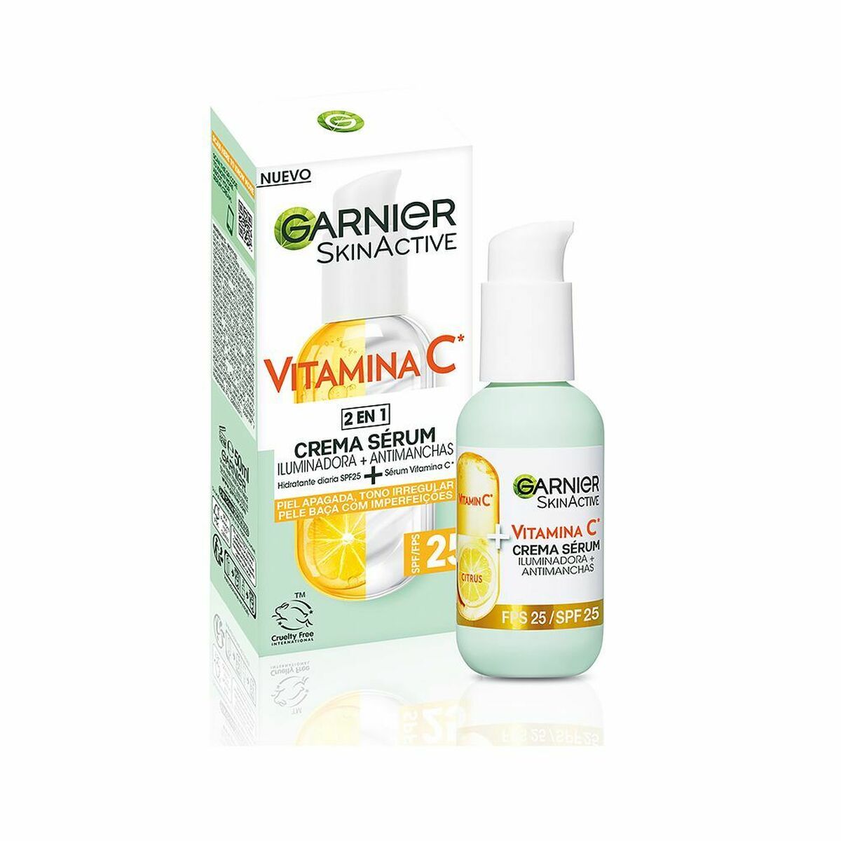 Kрем + сыворотка Garnier Skinactive Vitamina C Spf 25 50 ml